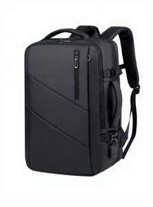 Wholesale Expandable Unisex <b>Large</b> Capacity Business Travel Computer <b>Backpack</b> Waterproof Split <b>Leather</b> Zipper Hasp Closure Soft - Product Image 5