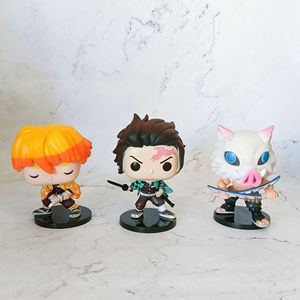 Commercio all'ingrosso Anime cartone animato Kamado <span class=keywords><strong>Tanjiro</strong></span> 5 pezzi in Pvc 3D Mini dormire Demoned <span class=keywords><strong>Slayer</strong></span> figura per regalo Action Figure - Product Image 3
