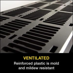 블랙 옐로우 플라스틱 선반 유닛 헤비 듀티 4 단 다단계 보관 용기 부식 방지 매우 내구성 랙 - Product Image 5