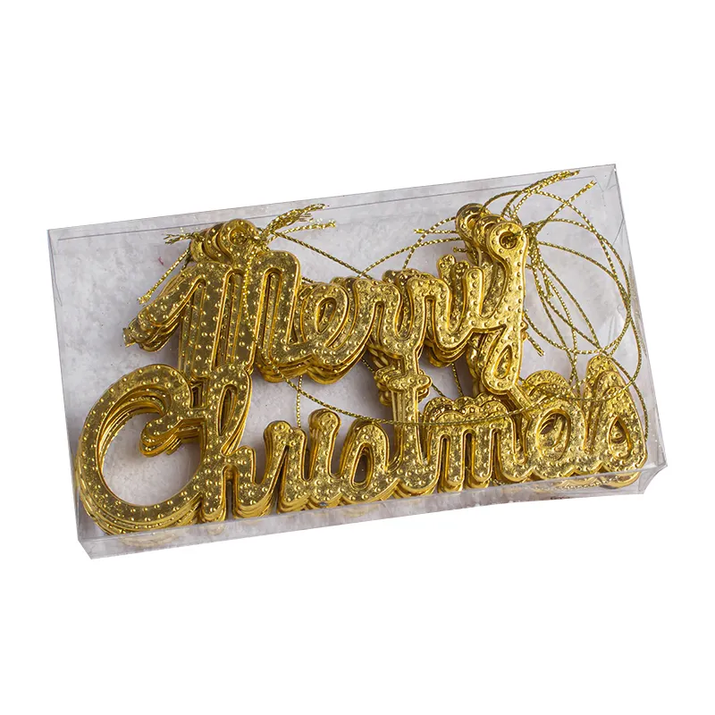 New Gold Christmas Card Merry Christmas decoration pendant