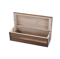 Caja de gestión de cables rectangular de madera ecológica, organizador de cables para cable de extensión, regleta de alimentación y protector contra sobretensiones
