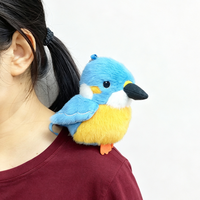 Peluche magnétique d'oiseau à porter sur l'épaule, jouet en peluche, poupée d'oiseau en peluche, animaux mignons, peluche magnétique