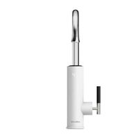 Robinet chauffe-eau électrique Briwellna 220V 3200W ABS blanc à LED avec chauffage instantané de l'eau chaude pour la cuisine et l'extérieur