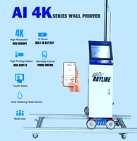 Impresora de pared AI plegable a la venta Impresora 3D montada en la pared, impresoras de inyección de tinta recta Impresora de papel tapiz Tinta UV automática