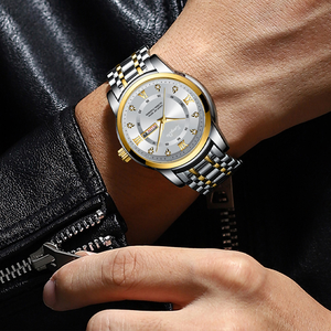 ساعات رياضية فاخرة للرجال بحركة كوارتز، قرص ساعة تناظري 41 مم، حزام من الفولاذ المقاوم للصدأ، علبة من السبائك، ساعة كرونوغراف مع علب وحافظات 20 مم - Product Image 5