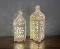 Lanterne marocaine en métal, porte-bougie vintage, lanterne en fer ajourée sculptée, décoration d'intérieur, centre de table, décoration de mariage et de festival