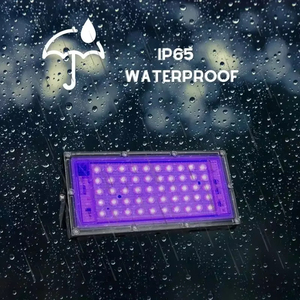 50W/100W LED <span class=keywords><strong>UV</strong></span> Reflector Lámpara de escenario Impermeable 110V Disco Fiesta Iluminación Fuente de alimentación de CA Nueva versión - Product Image 6