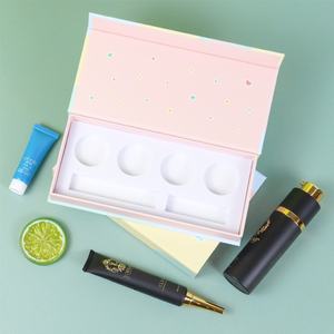 Boîtes d'emballage personnalisées pour cosmétiques pour les lèvres, écologiques, biodégradables, gaufrées, accessoires en éponge, vente en gros, boîtes rigides en papier - Product Image 1