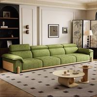 Nouveau Canapé-lit Électrique Convertible Moderne Trois Places en Tissu, Confortable, Zéro Mur, pour Salon Grand ou Petit, Ligne Droite, Intelligent
