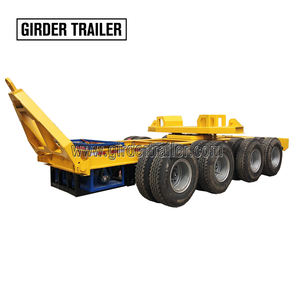 Китайский производитель: 120-тонный гидравлический стальной полуприцеп для перевозки сборных мостовых балок, прицеп-тягач для балок - Product Image 6
