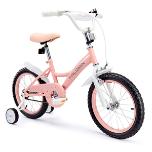 Princess Pink 14/16 英寸儿童自行车带辅助轮美国库存，女孩儿童自行车礼物，适合 3-6 岁幼儿 - Product Image 2