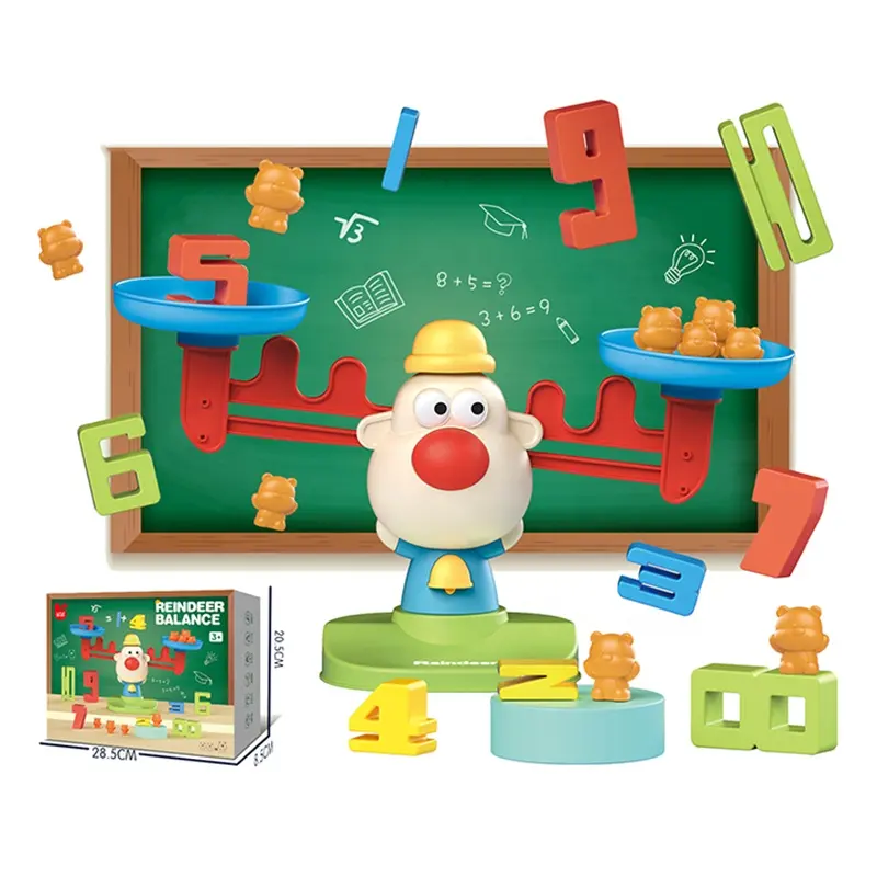 Nieuwe Aankomst Cartoon Vorm Wiskunde Spel Weegschaal Speelgoed Baby Puzzel Training Balans Spel Kinderen Voorschoolse Stam Speelgoed Kerstcadeaus