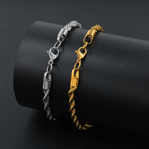 3/4/5MM chaîne à maillons en acier inoxydable collier en corde pour hommes mode Hip Hop bijoux torsadé <span class=keywords><strong>Miani</strong></span> chaînes cubaines tour de cou - Product Image 4