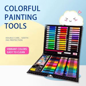 ชุดสีเจล 150 ชิ้น ดินสอสีน้ำ ปากกาสีน้ำ กล่องสีสำหรับวาดภาพ วัสดุ ABS ปรับแต่งได้ ชุดศิลปะสำหรับเด็ก - Product Image 2