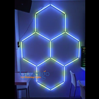 Bande lumineuse LED RGB hexagonale intelligente, étanche, en forme de nid d'abeille, pour usage commercial