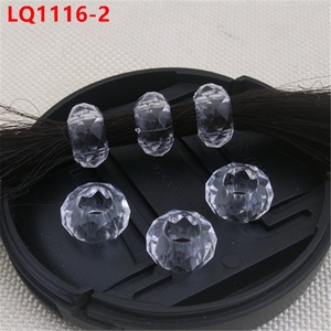 Perles acryliques colorées en forme de losange à gros trous pour la décoration de perruques, dreadlocks, tresses, bijoux DIY, accessoires de coiffure pour filles et bandeaux - Product Image 6