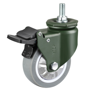 Die Tragfähigkeit von mittelgroßen 3-Zoll-Kunstkautschuk-Manganstahlrollen beträgt 110kg - Product Image 5