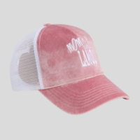 Casquette Trucker Snapback 5 Panneaux en Velours et Maille Chaude avec Logo Personnalisé et Broderie 5 Panneaux