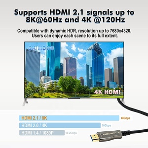 Bán Sỉ Cáp <span class=keywords><strong>HDMI</strong></span> 2.1 Cáp Quang 8K 60Hz 4K 120Hz Phiên Bản 3D 8K 2.1 Cáp Quang <span class=keywords><strong>HDMI</strong></span> Dà<span class=keywords><strong>i</strong></span> 15M 20M 30M 40M 50M 100M - Product Image 4