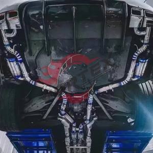 Échappement arrière à soupapes en alliage de titane style OEM Vortex, tuyaux de 76 mm, finition bleu brûlé pour Mercedes-Benz CLS550 V8 4.7 2010-2015 - Product Image 3