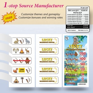 Billets de jeu à gratter instantanés en gros, personnalisés, à ouverture rapide, avec prix à gagner, imprimés offset - Product Image 6