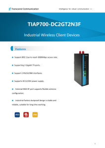 Client Wi-Fi 6 industriel Transcend TIAP700-DC2GT2N3F 3000 Mbps avec double ports GE et série – OEM personnalisé bienvenu - Product Image 4