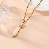 Pendentif en acier inoxydable inspiré de l'épée simple Scimitar Zulfiqar, style Ali Shia islamique arabe, bijoux de mode, collier, vente en gros
