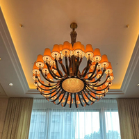 Fabricant d'éclairage Lampe suspendue de luxe design artistique Luminaire d'hôtel Escalier d'intérieur Salon Décoration de mariage Lustre en cristal K9