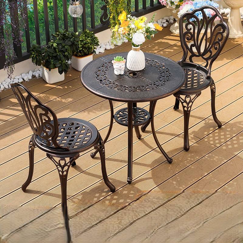 เก้าอี้ไม่มีพนักแขน Yili 2 ตัว + โต๊ะกลมดอกบัว 65 ตัว