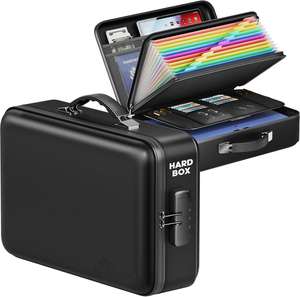Portable Fireproof <b>Document</b> <b>Bag</b> EVA Hard Shell Waterproof & Lockable A4 File Storage Box for Legal - Product Image 1