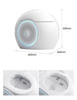 Inodoro Inteligente KD-T031A Color Plata con Forma de Bola, Inodoro Inteligente Coreano con Función de Altavoz para Baño de Lujo