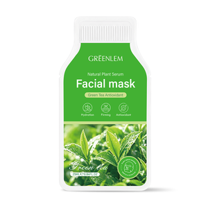 Masque facial hydratant au thé vert, apaise les peaux sensibles, contrôle le sébum, resserre les pores, éclaircit le teint terne, soin spa à domicile - Product Image 1
