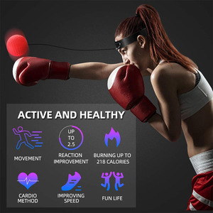Ensemble Balle <span class=keywords><strong>de</strong></span> Frappe Agilité avec Bandeau Balle <span class=keywords><strong>de</strong></span> Réflexe <span class=keywords><strong>de</strong></span> <span class=keywords><strong>Boxe</strong></span> pour l'Entraînement <span class=keywords><strong>de</strong></span> Vitesse, Compétences <span class=keywords><strong>de</strong></span> Combat et Coordination Main-Œil - Product Image 6