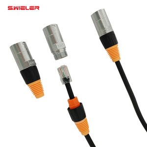 Cable de red Rj45 Cat5 Cat6 Ethercon Cable Conector de carcasa de níquel Cables de señal de red de etapa de 8 pines para pantalla de publicidad LED - Product Image 2