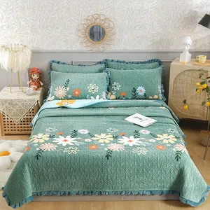 ผ้าคลุมเตียงพิมพ์ลายยอดนิยมสำหรับคลุมเตียงทุกฤดูกาลผ้าคลุมเตียงและผ้าคลุมเตียงโดยโรงงานจีน