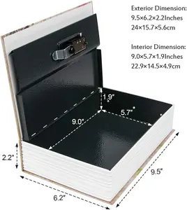 Bán Sỉ Hộp Đựng Sách Có Khóa Kết Hợp, Hộp Đựng Tiền, Hộp Khóa Kim Loại Ẩn Bí Mật An Toàn