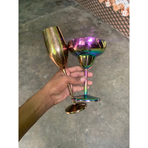Juego de Vasos de Acero Inoxidable de Primera Calidad, Color Arcoíris, Estilo Moderno, Empaque Personalizado para Uso en Restaurantes, Estilo Indio - Product Image 1