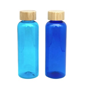Botella de agua de plástico pet reciclada, sin bpa, verde, con tapa de bambú, reutilizable, para deportes calientes, <span class=keywords><strong>2023</strong></span>, 500ml, 16oz, productos ecológicos - Product Image 5