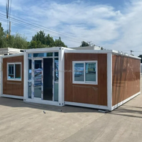 Construction rapide 20ft 40ft pliable conteneur étendu maison préfabriquée vacances salle de bain préfabriqué petit immeuble de bureaux Villa
