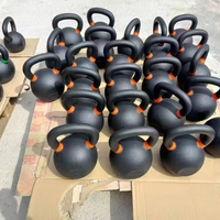 Kettlebell en fonte massif avec anneau coloré, équipement de gym à domicile pour hommes et femmes, peinture électrostatique