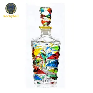 N46 Murano color wine glass decanter clear glass whiskey decanter bottle
