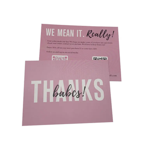 <span class=keywords><strong>Tarjetas</strong></span> de agradecimiento personalizadas de diseño gratuito, LOGOTIPO ligeras de lujo con <span class=keywords><strong>tarjetas</strong></span> de visita de la empresa, código QR, papel de arte, MOQ Offset en relieve - Product Image 4