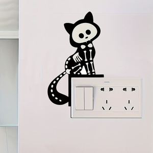Décorations de cadre de porte en bois sur le thème d'Halloween, autocollants muraux d'angle, ornements muraux, autocollants pour interrupteurs, chambre et salon - Product Image 3