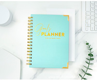 Carnet de notes personnalisé avec reliure Wire-O, estampage à chaud dorée, agenda mensuel, impression personnalisée, couverture souple A5 A6 B5 B6, agenda mensuel