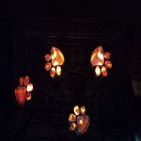 Empreinte d'animal Lampes solaires Outdoor led paw print Lawn String Garden lightchain
