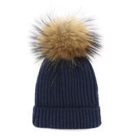 Bonnet tricoté personnalisé, faites votre propre bonnet d'hiver/bonnet avec pompon en fourrure/bonnet tricoté avec pompon