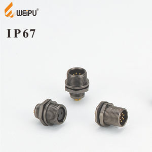 ST1212 WEIPU מחבר 2 3 4 5 <span class=keywords><strong>6</strong></span> 7 9 סיכות IP67 עמיד למים אבץ מתכת זכר מעגלי כבל מחבר - Product Image 6