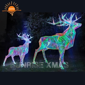 Nouvelle Grande Décoration Holographique de Renne de <span class=keywords><strong>Noël</strong></span> pour l'Extérieur <span class=keywords><strong>2022</strong></span> pour la Décoration du Nouvel An - Product Image 1