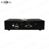 EGLOBAL PC Linux pas cher, Intel Celeron J1900, 4 RJ45, prise en charge de la connexion Gigabit LAN, sortie VGA, faible consommation, TDP 10W, mini PC de bureau sans ventilateur
