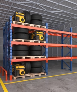 Estantería de Paletización Plegable Multinivel de Acero Laminado en Frío de Alta Resistencia, Recubierta de Polvo Naranja y Azul con Protección Anticorrosión - Product Image 5